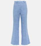 Oscar de la Renta High-rise flared tweed pants
