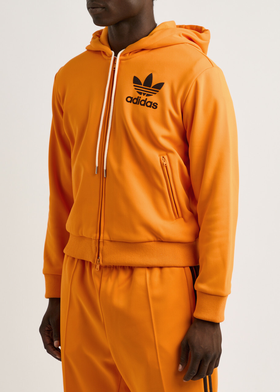 【送料&関税込】Adidas Originals by Wales Bonner Logo Zip Sw ADIDAS ORIGINALS + Wales Bonner Logo-Print Recycled-Jersey