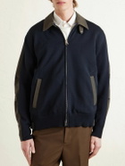 Sacai - Knitted and Shell Jacket - Blue