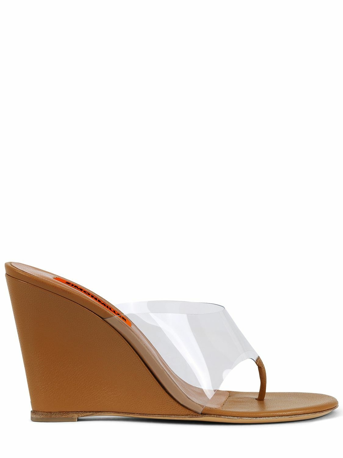 Photo: SIMON MILLER - 100mm Ghost Leather & Pvc Wedges