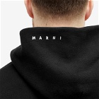 Marni Men's Cuffs Print Hoodie in Black