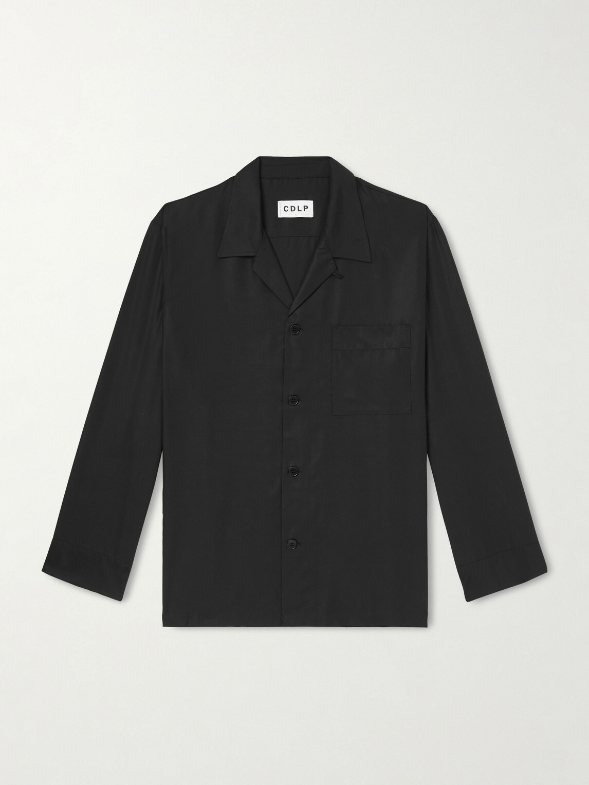 CDLP - Camp-Collar Lyocell Pyjama Shirt - Black
