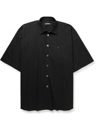 Raf Simons - Oversized Embroidered Cotton-Poplin Shirt - Black