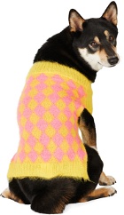 Ashley Williams SSENSE Exclusive Yellow & Pink Intarsia Mohair Sweater