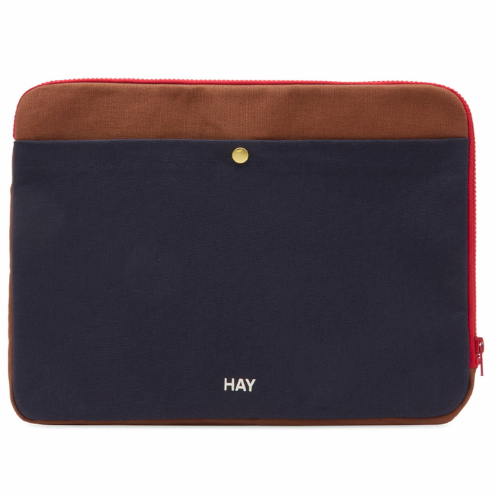 Photo: HAY Multi Laptop Cover in Midnight Blue Multi 