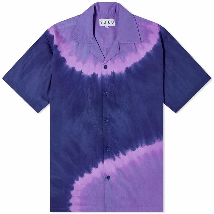 Photo: Suku Women's Short Sleeve Tie Dye Shirt in Midnight