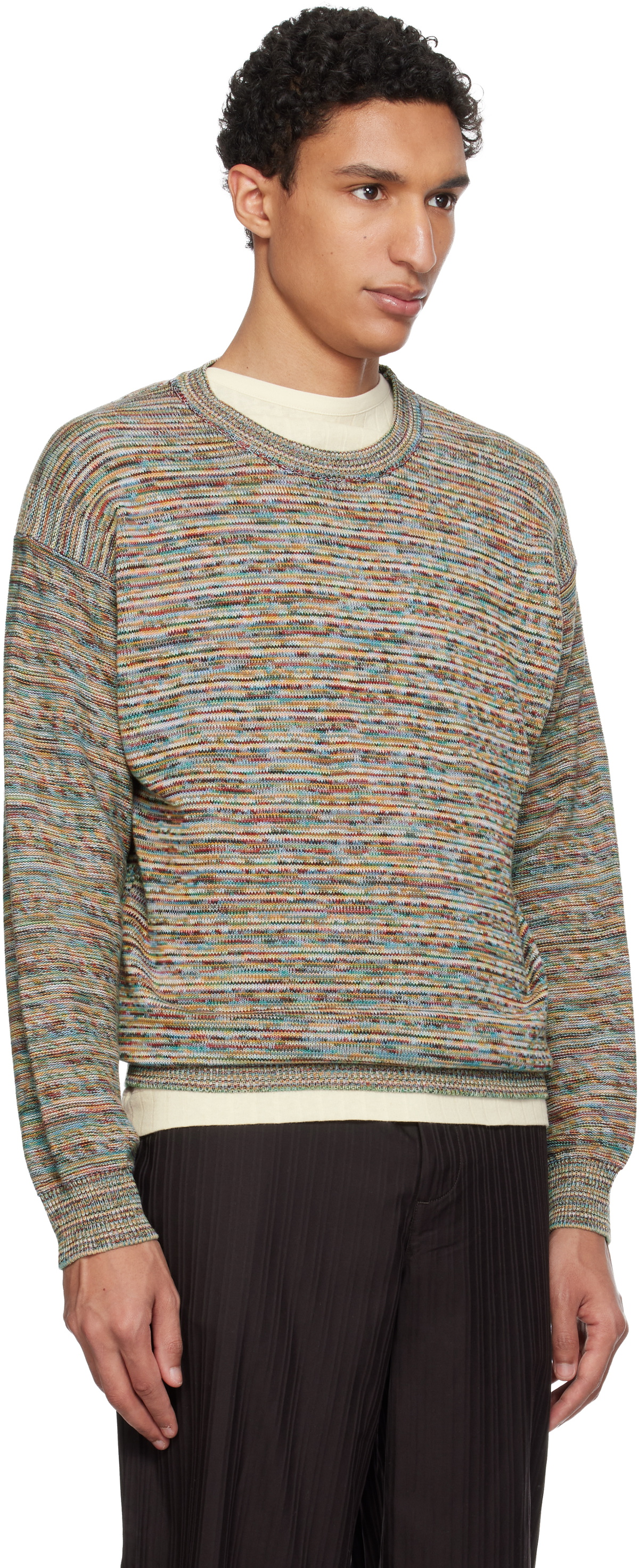 Paul Smith Multicolor 'Signature Stripe' Knitted Cotton Sweater