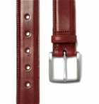 George Cleverley - 3.5cm Cognac Horween Shell Cordovan Leather Belt - Red