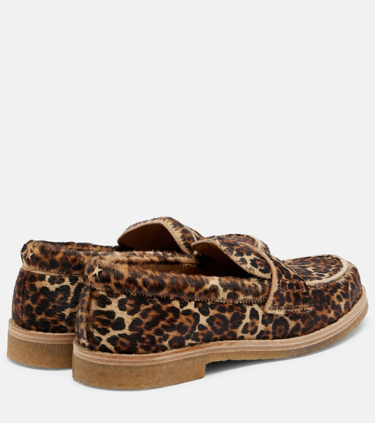 Golden Goose Jerry leopard-print calf hair penny loafers