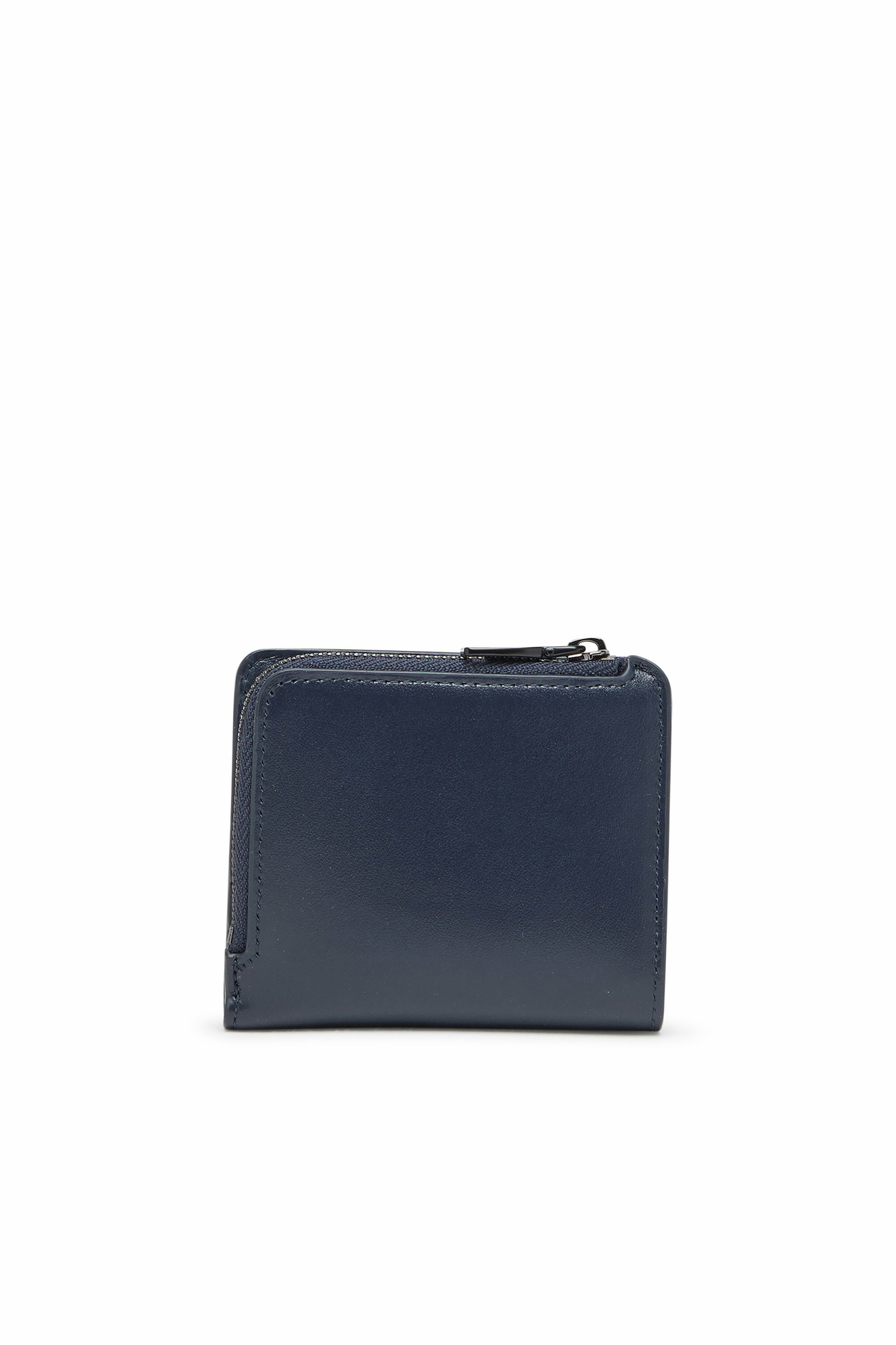 Diesel Zipped leather card holder - Zip-Round Wallets Mens in Blue