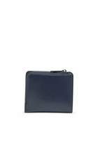 Diesel Zipped leather card holder - Zip-Round Wallets Mens in Blue