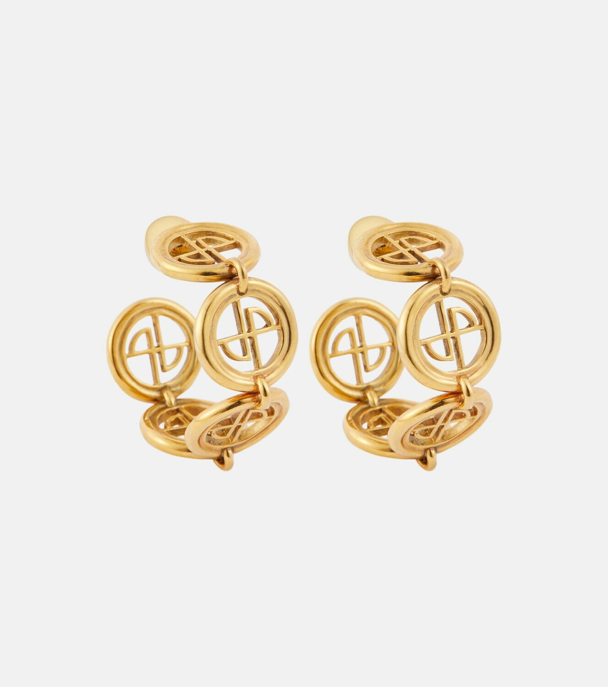 Patou Logo hoop earrings