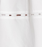 Alaïa Puff-sleeve cotton-poplin shirt