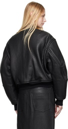 Alexander Wang Black Cropped Leather Jacket