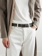 Berluti - Reversible Burnished-Leather Belt - Green