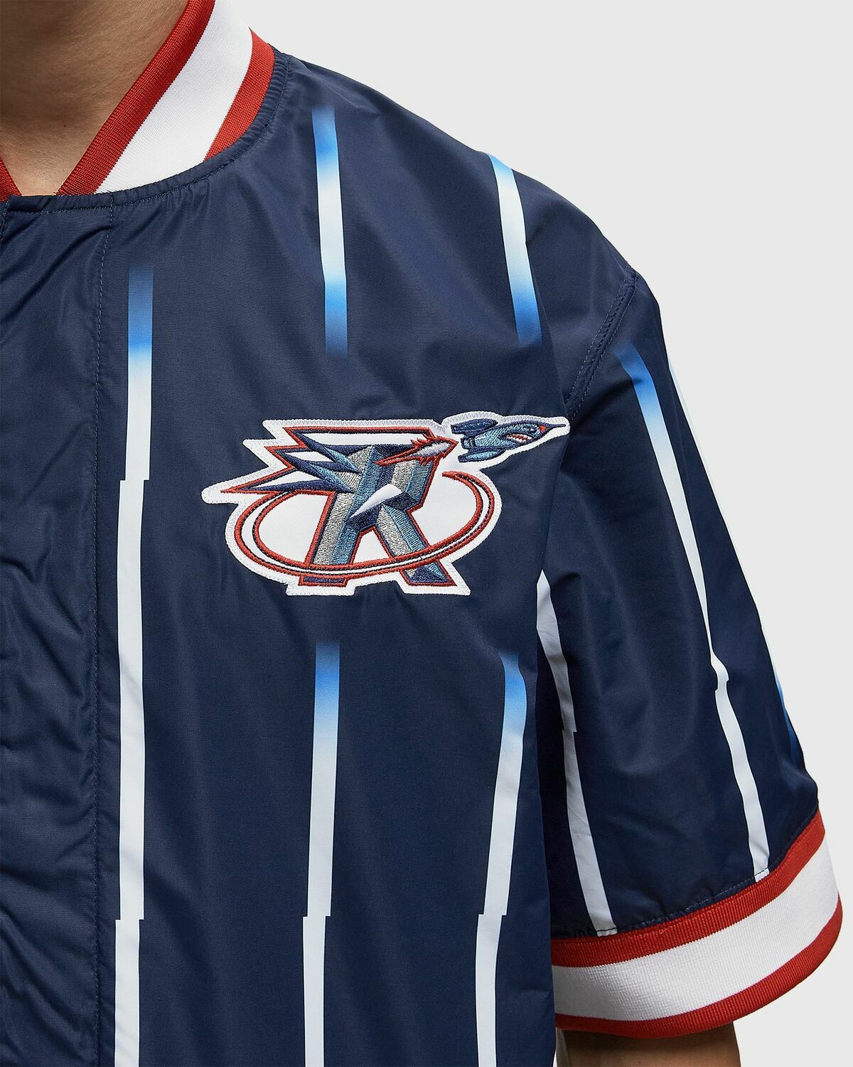 Mitchell & Ness NBA AUTHENTIC WARM UP JACKET HOUSTON ROCKETS 1995-96 Blue Mens Overshirt
