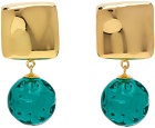 AGMES Gold & Green Anthony Bianco Edition Lea Earrings