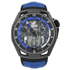 HYT Hastroid H02754-A Meca Fluidic Technology Hand Wind Black Dial Mens Watch H02754-A