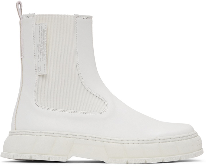 Photo: Virón White Apple Leather 1997 Chelsea Boots
