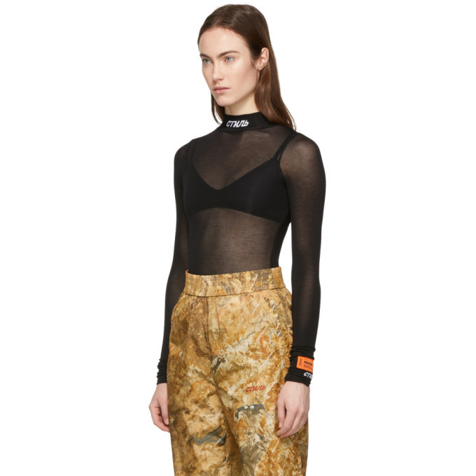 Heron Preston Black Style Long Sleeve Bodysuit Heron Preston