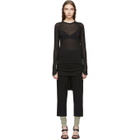 Boris Bidjan Saberi Black Object-Dyed Long Sleeve Short Dress