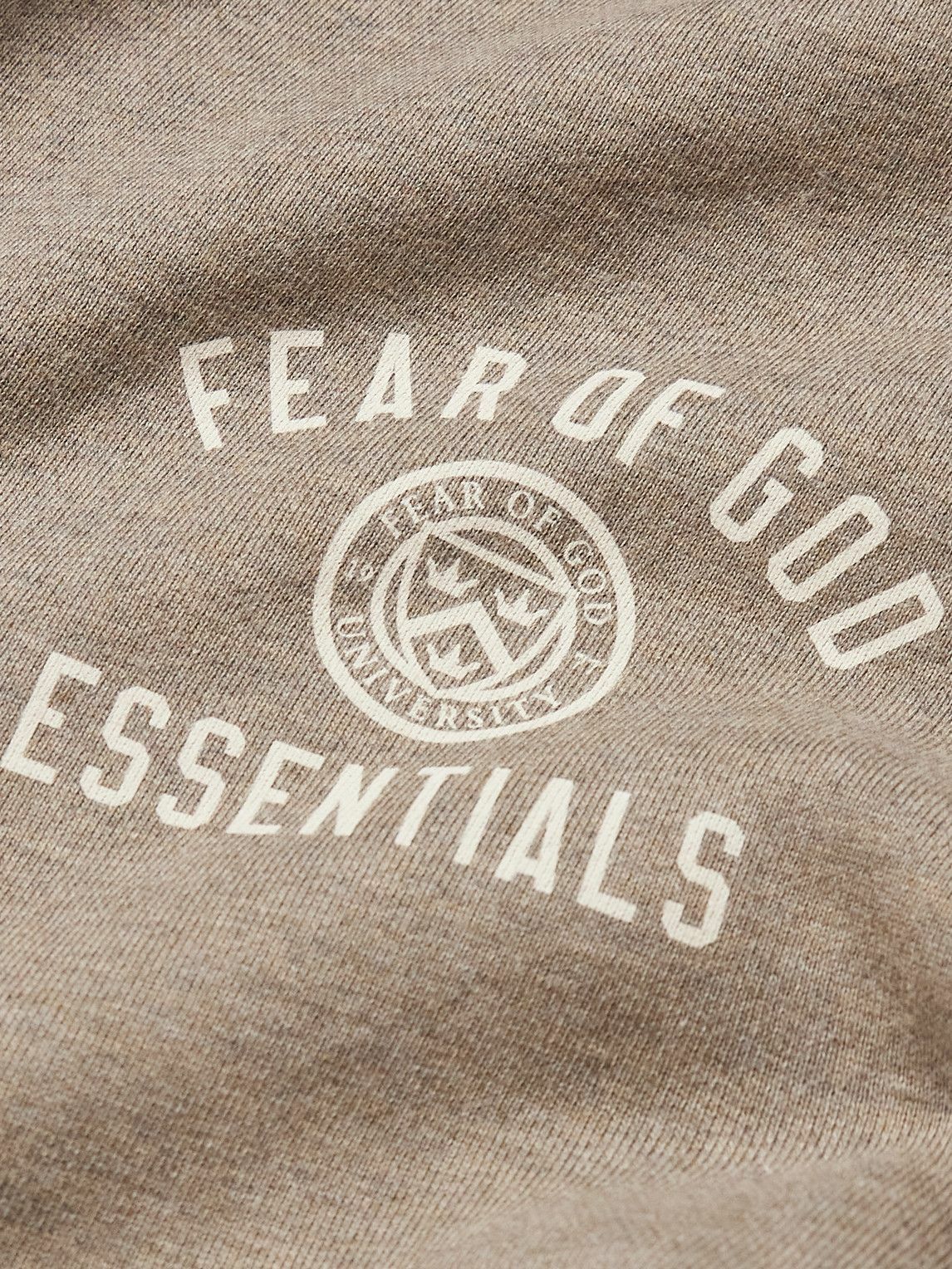 FEAR OF GOD ESSENTIALS - Straight-Leg Logo-Appliquéd Cotton-Blend Jersey Sweatpants - Neutrals