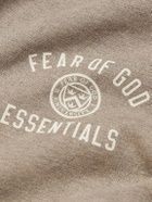 FEAR OF GOD ESSENTIALS - Straight-Leg Logo-Appliquéd Cotton-Blend Jersey Sweatpants - Neutrals