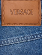 VERSACE Stonewashed High Rise Straight Jeans