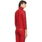 Gucci Red GG Cherries Zip-Up Sweater