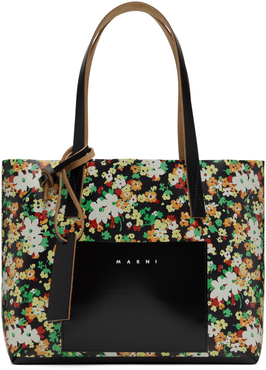 [MARNI]マルニEast-West SMALL TOTE BAG Marni Black Small East West Shopping Tote Marni