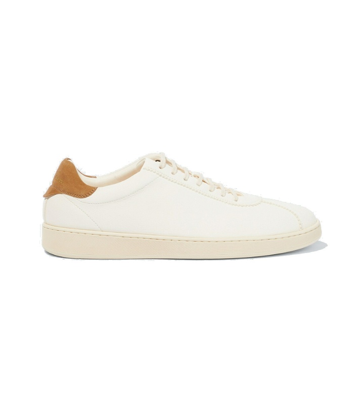 Photo: Kiton - Leather low-top sneakers