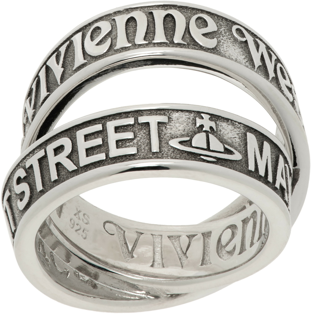Vivienne Westwood Gunmetal Knuckleduster Ring Vivienne Westwood