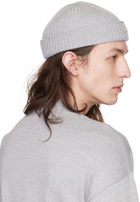 HELIOT EMIL Gray Logo Beanie