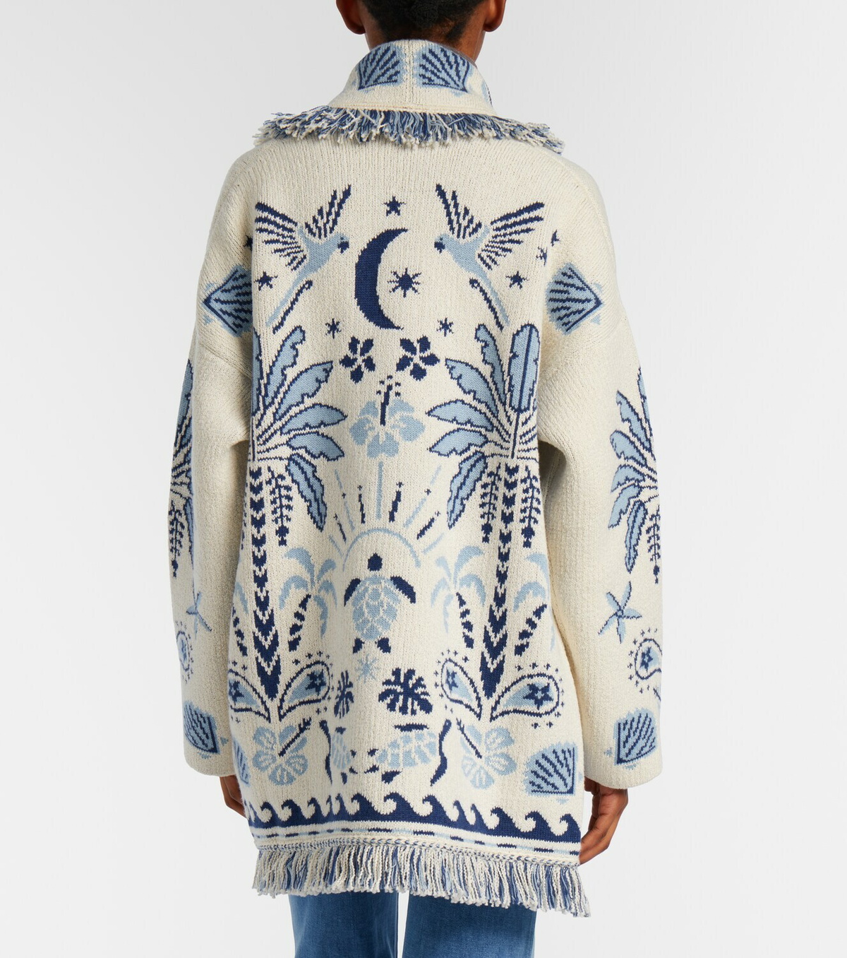 Alanui Echoes Of The Island wool and cotton cardigan