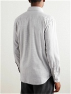 Altea - Ivy Button-Down Collar Houndstooth Cotton-Flannel Shirt - Gray