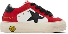 Golden Goose Baby Red & White May Sneakers