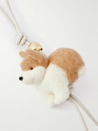 LOEWE - Corgi Leather-Trimmed Wool-Felt and Gold-Tone Bag Charm