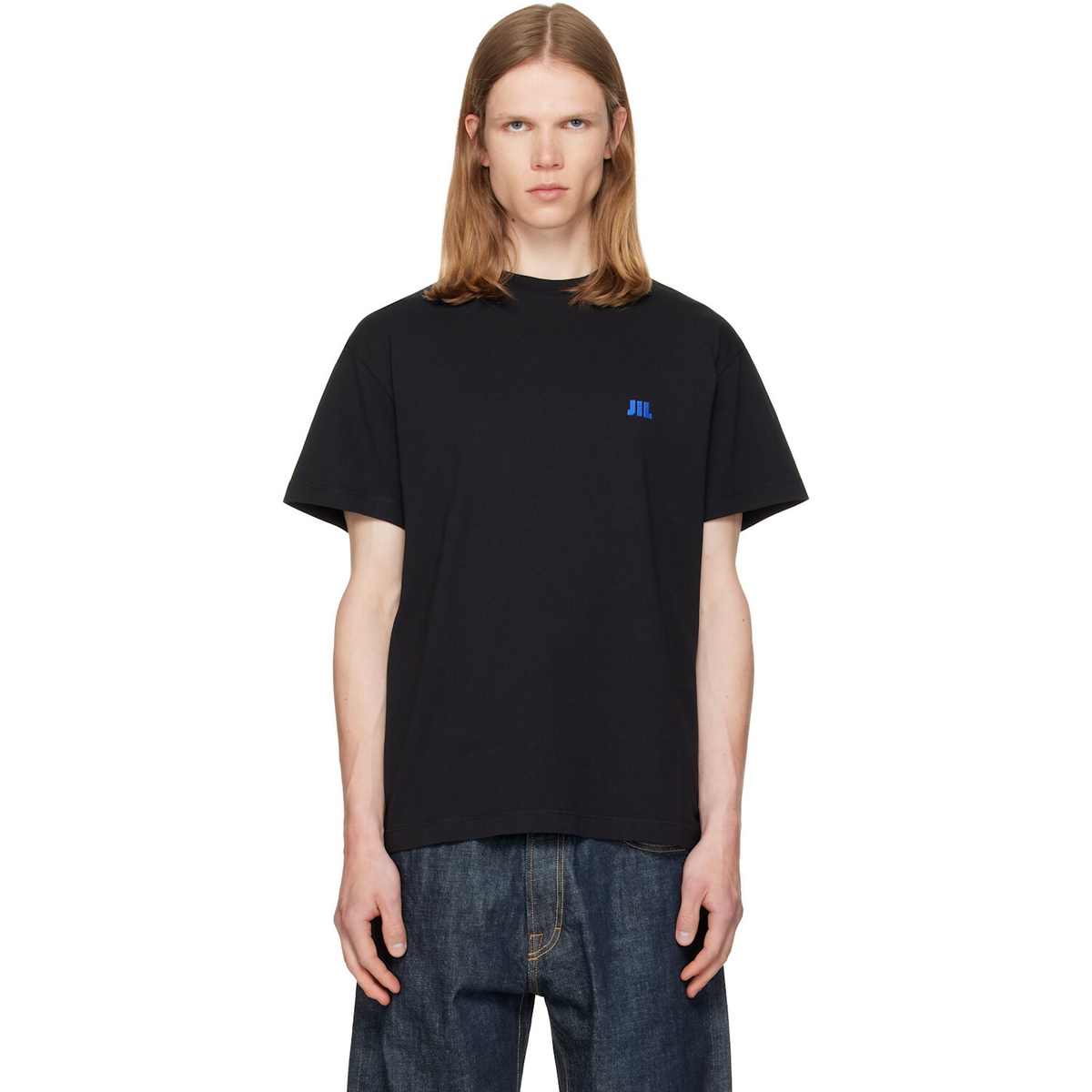 Jil Sander Black Embroidered T-shirt