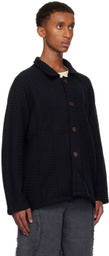 Isa Boulder SSENSE Exclusive Black Chevron Spread Stitch Shirt