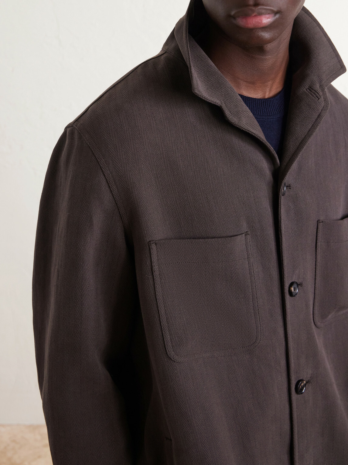 Loro Piana - Evandro Herringbone Linen Overshirt - Brown