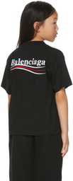 Balenciaga Kids Kids Black Political Campaign T-Shirt
