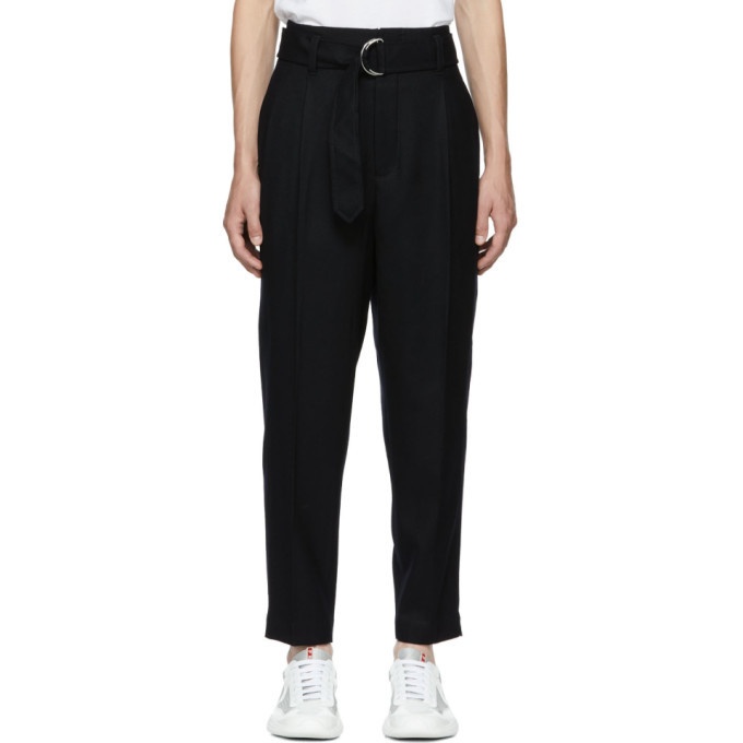 Photo: 3.1 Phillip Lim Black Relaxed Pleated Belted Trousers