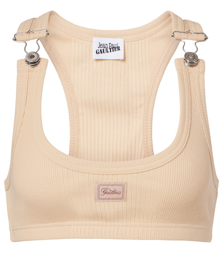 Photo: Jean Paul Gaultier Ribbed-knit cotton bra top