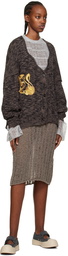 VITELLI Brown Embroidered Cardigan