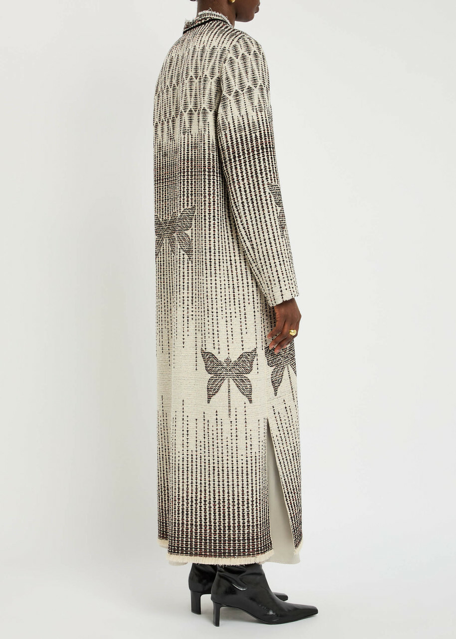 Forte_forte Libelle Jacquard Bouclé Coat Grey