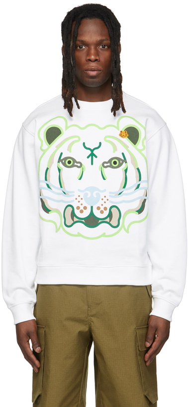 Photo: Kenzo White Classic Tiger Sweatshirt