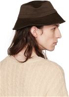 Our Legacy Brown Quilted Brim Bucket Hat