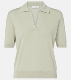 Altuzarra Clay cropped cotton and silk polo shirt