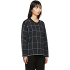 3.1 Phillip Lim Black Cropped Jersey Roll Pullover