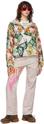 Juliet Johnstone SSENSE Exclusive Pink Fleece Butterfly Half Button Pullover